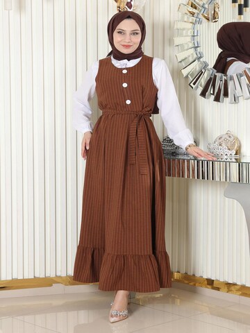 MODAMIHRAM Tunic in Brown: front