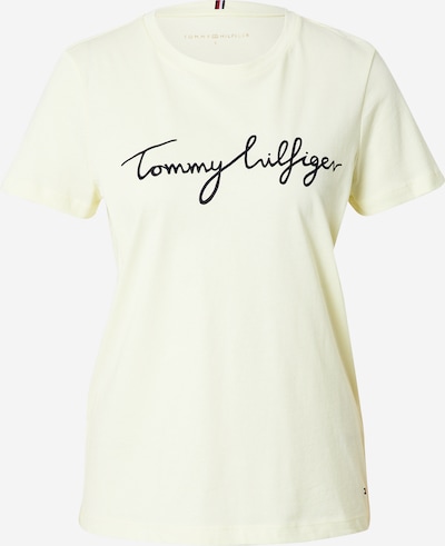 TOMMY HILFIGER Тениска в пастелно жълто / черно, Преглед на продукта