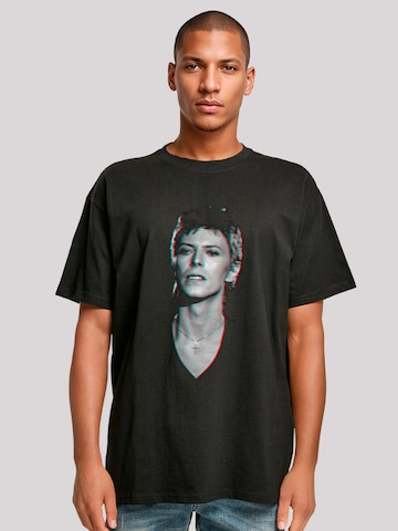 T-Shirt 'TV Times Pop Star David Bowie Portrait 1977' F4NT4STIC en noir : devant