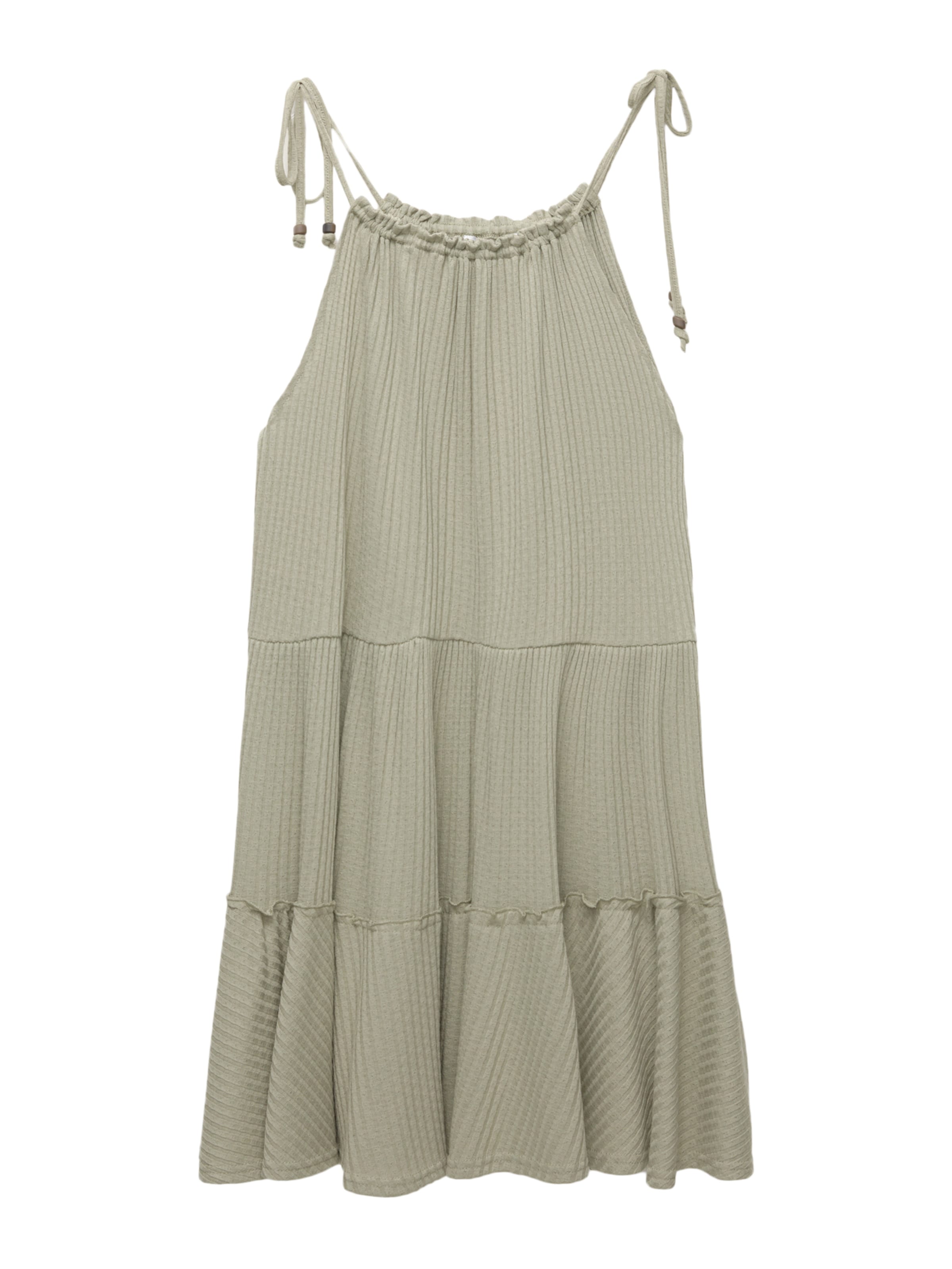 Pull&Bear Kleid in Grün: Vorderseite