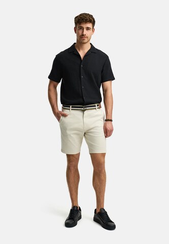 INDICODE JEANS Regular Trousers 'Thews' in Beige
