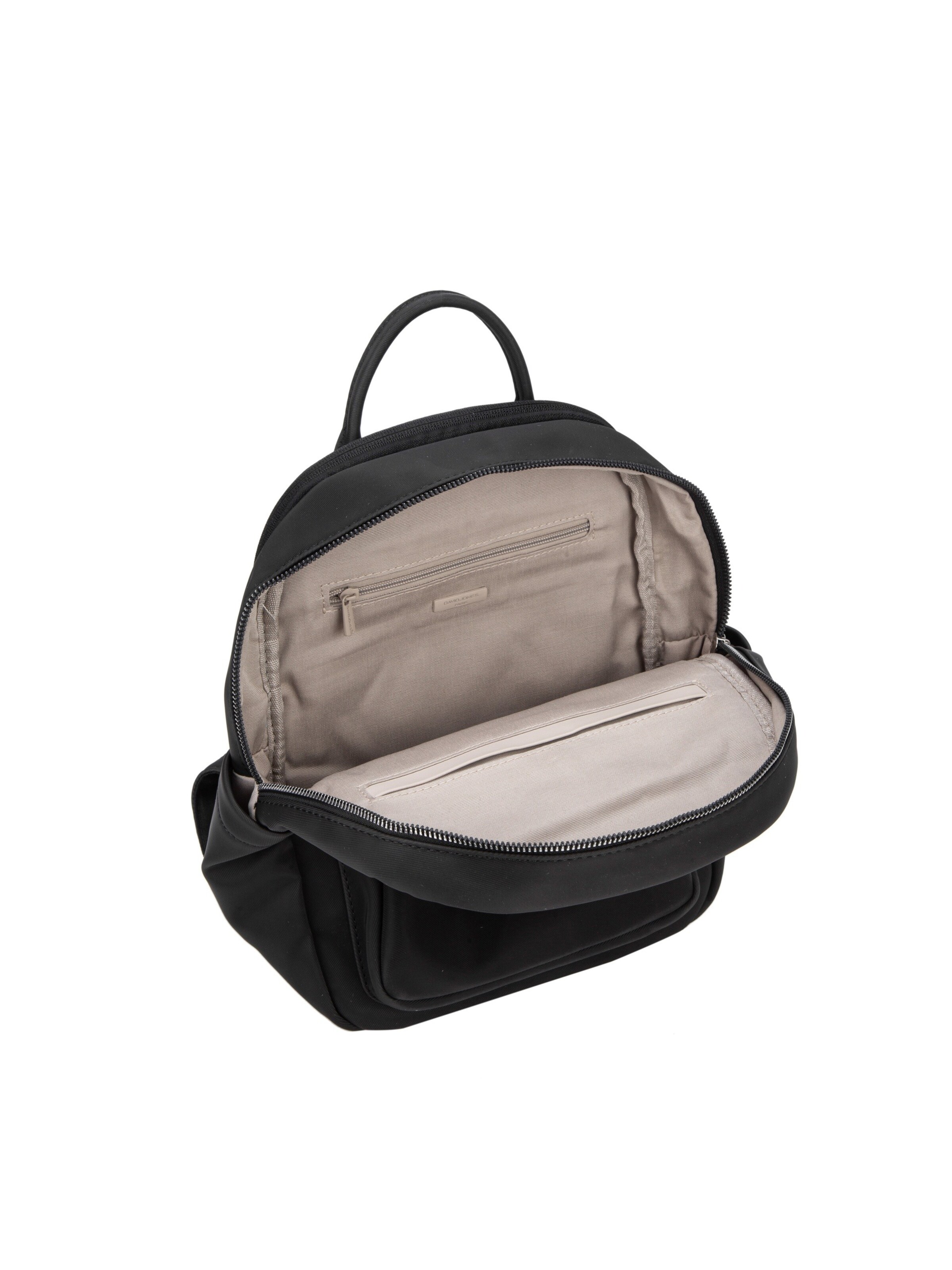 Zaino 'Zaino David Jones Pelle Vegana con Tasca Zip' di David Jones in nero