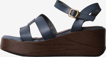 Sandalo 'Hohe Riemchensandalen von R and BE' di Super Mode in blu: frontale
