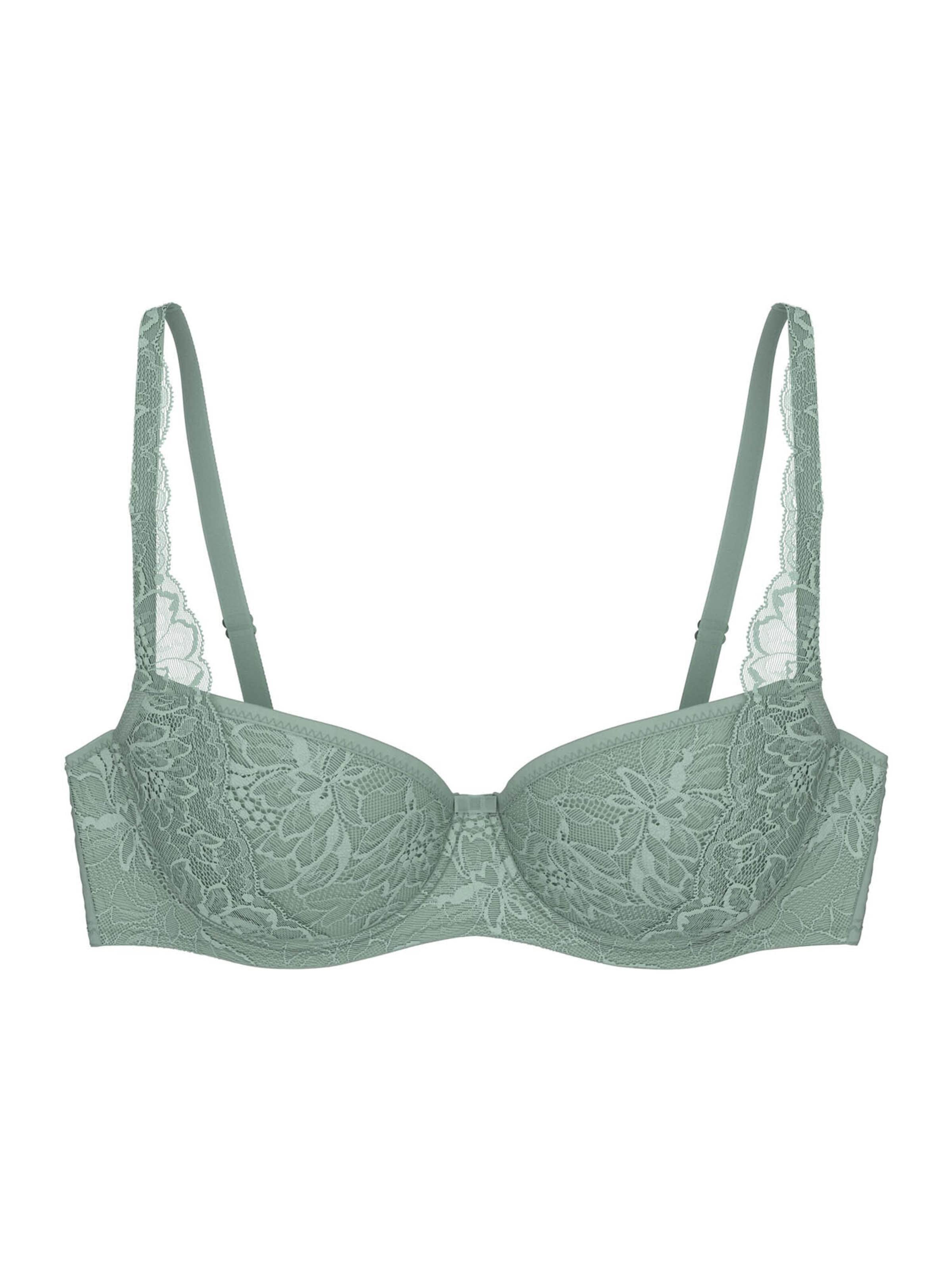 TRIUMPH T-shirt BH ' Amourette Charm ' in Groen: voorkant