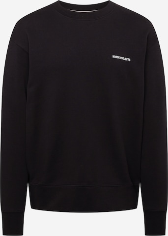 NORSE PROJECTS Sweatshirt 'Arne' in Zwart: voorkant