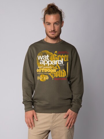 Sweat-shirt Watapparel en vert : devant