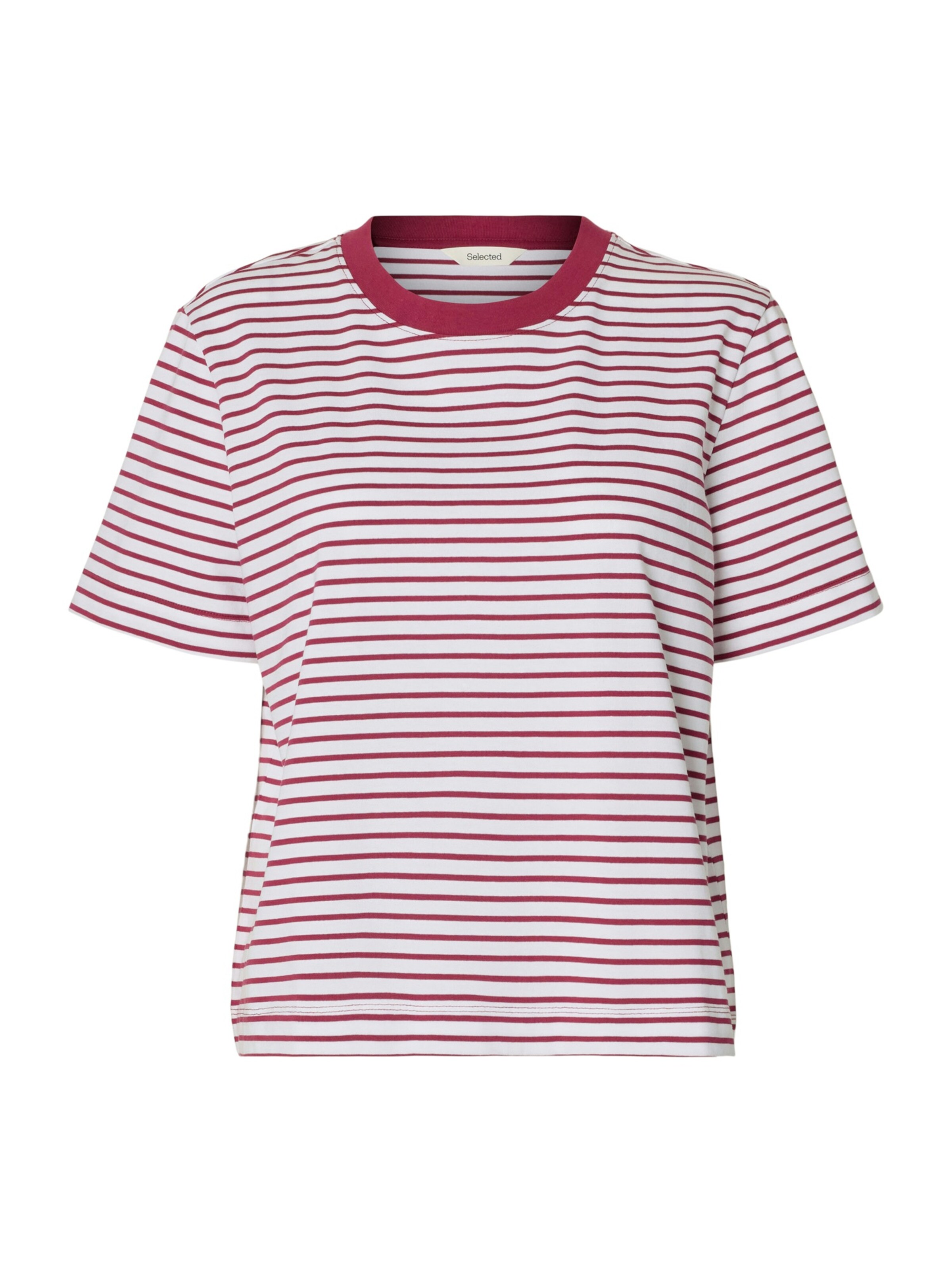 SELECTED Тениска 'SLFESSENTIAL' в червено: отпред