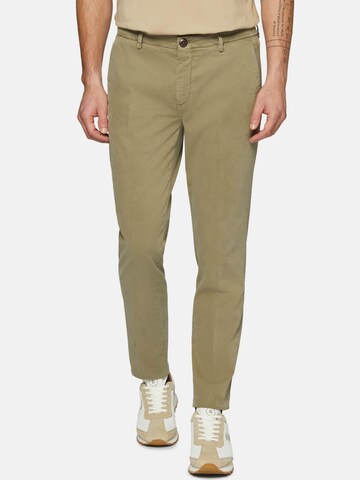 Regular Pantalon à plis Boggi Milano en vert : devant