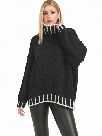 Worldclassca Oversized Cardigan in Black: front