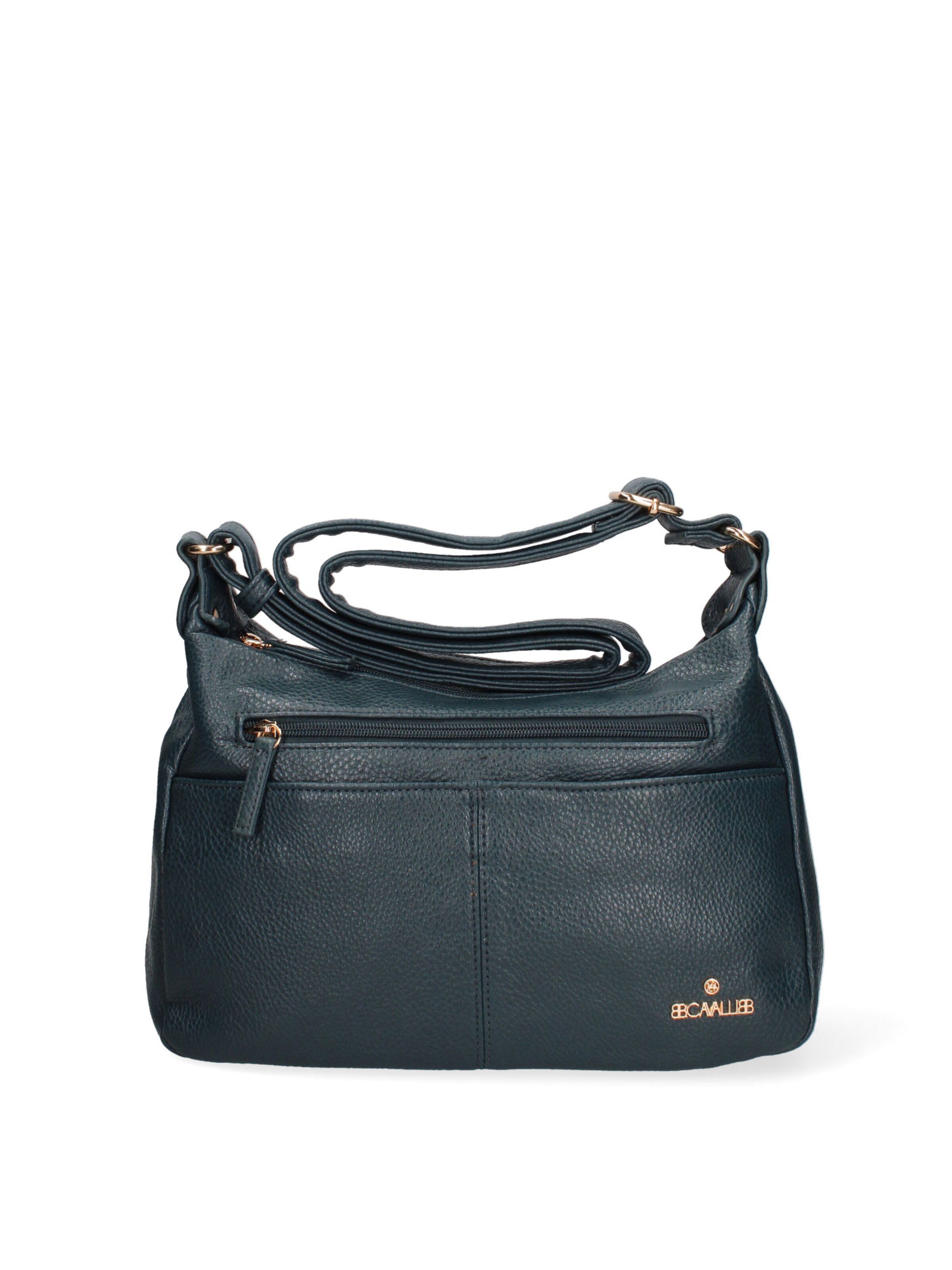 Borsa a spalla 'Borsa a Tracolla Donna Ecopelle con Zip e Tasche Multiple - B Cavalli' di B. Cavalli in blu: frontale