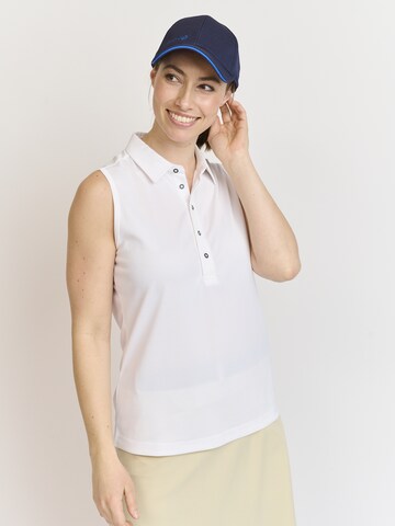 Backtee Top in White: front