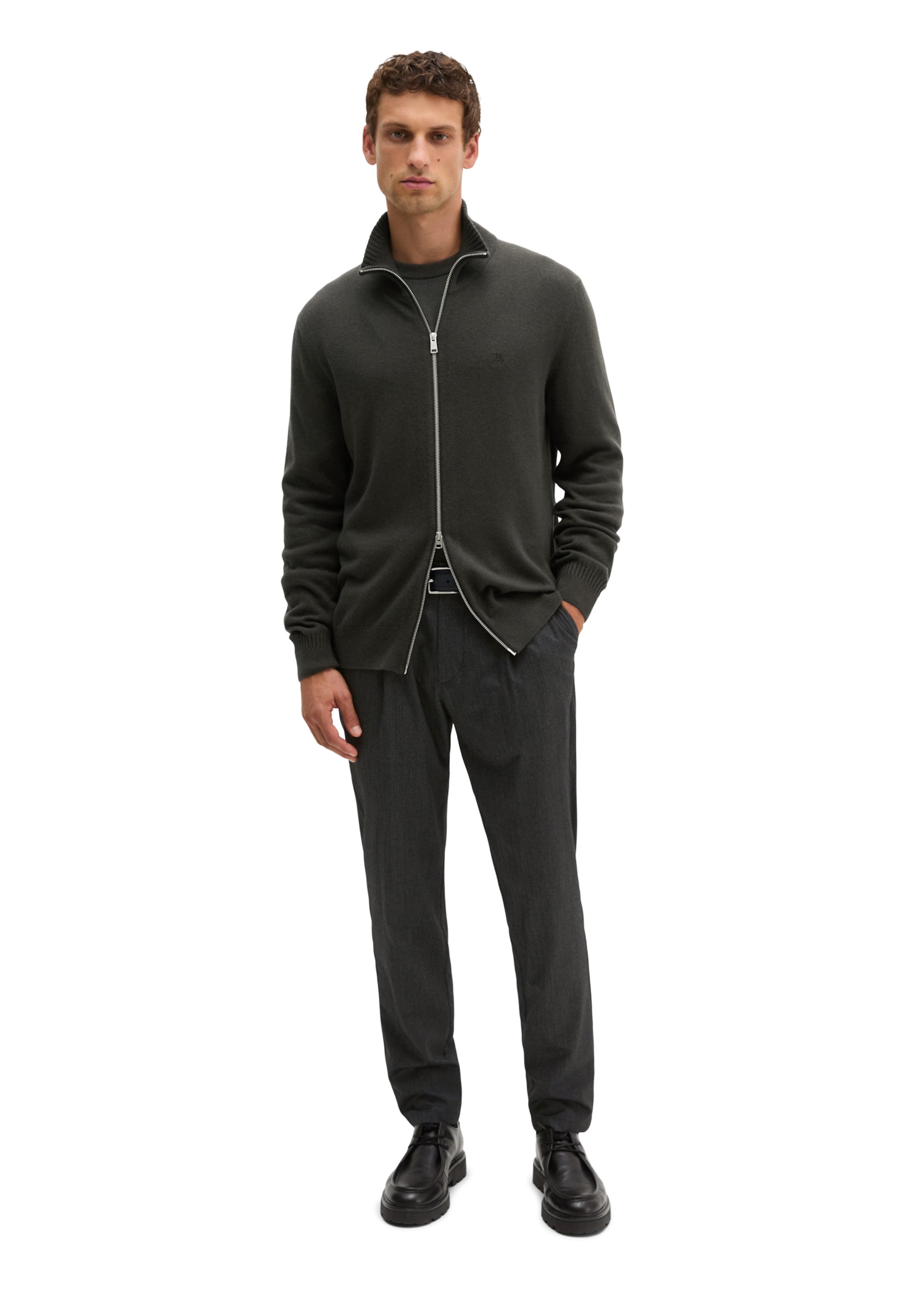 Marc O'Polo Knit Cardigan in Brown: front