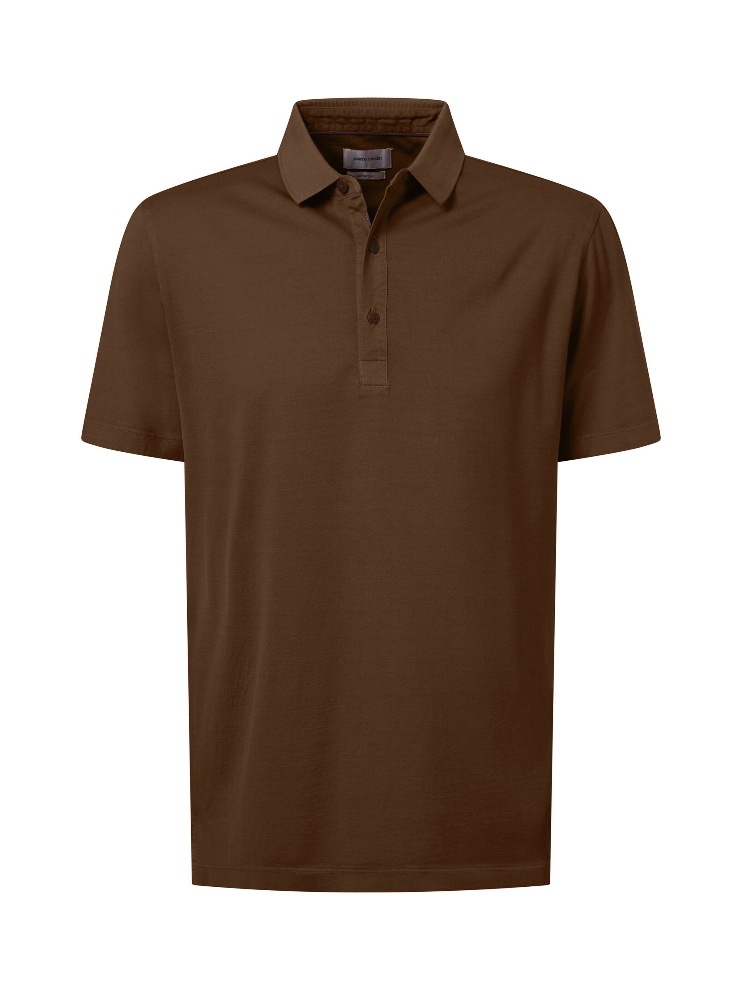 PIERRE CARDIN Poloshirt in Braun: Vorderseite