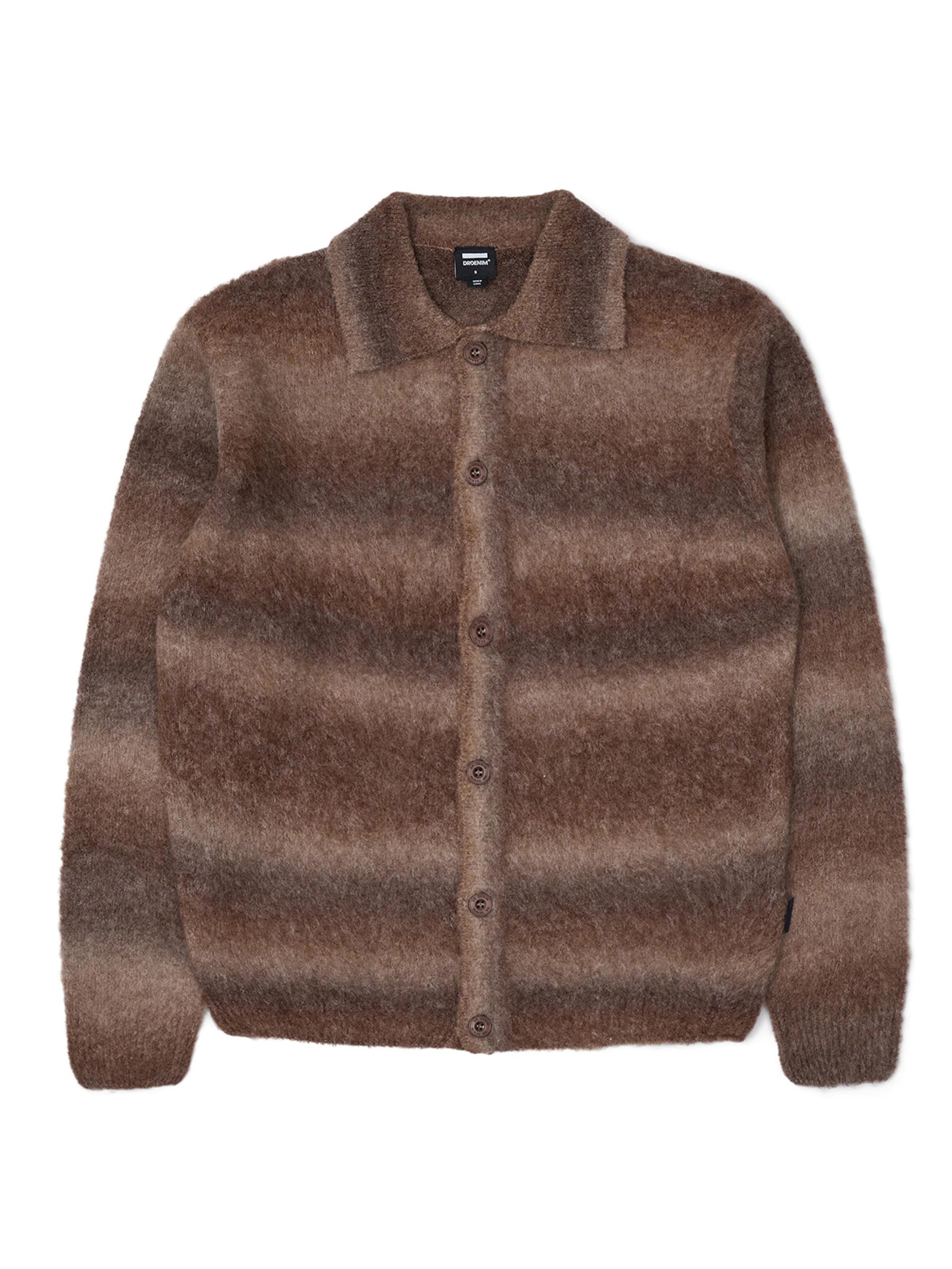 Dr. Denim Strickjacke 'Quillion'‌‌‌ in Braun: Vorderseite
