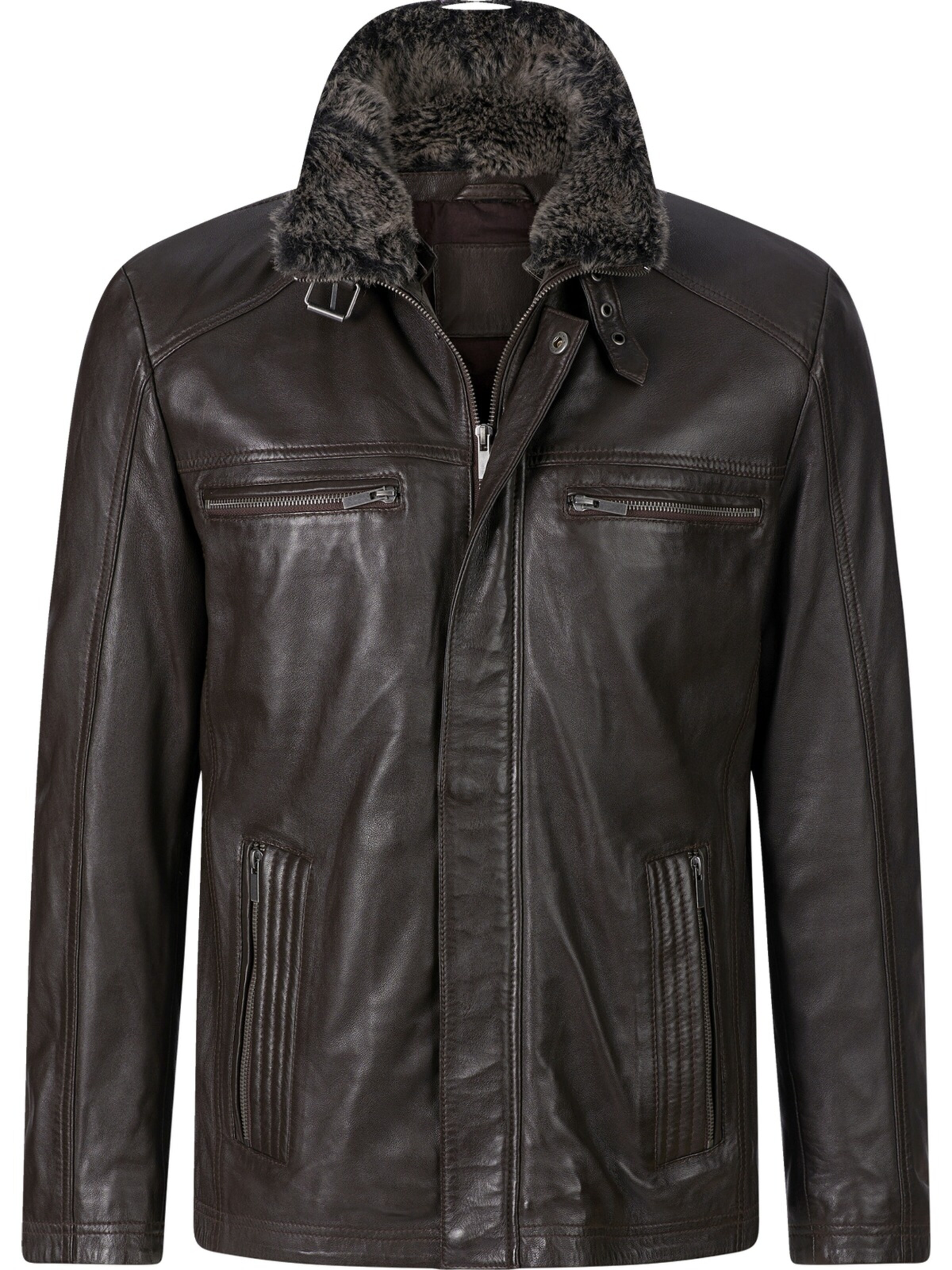 BABISTA Lederjacke 'Zutassi' in Braun: Vorderseite