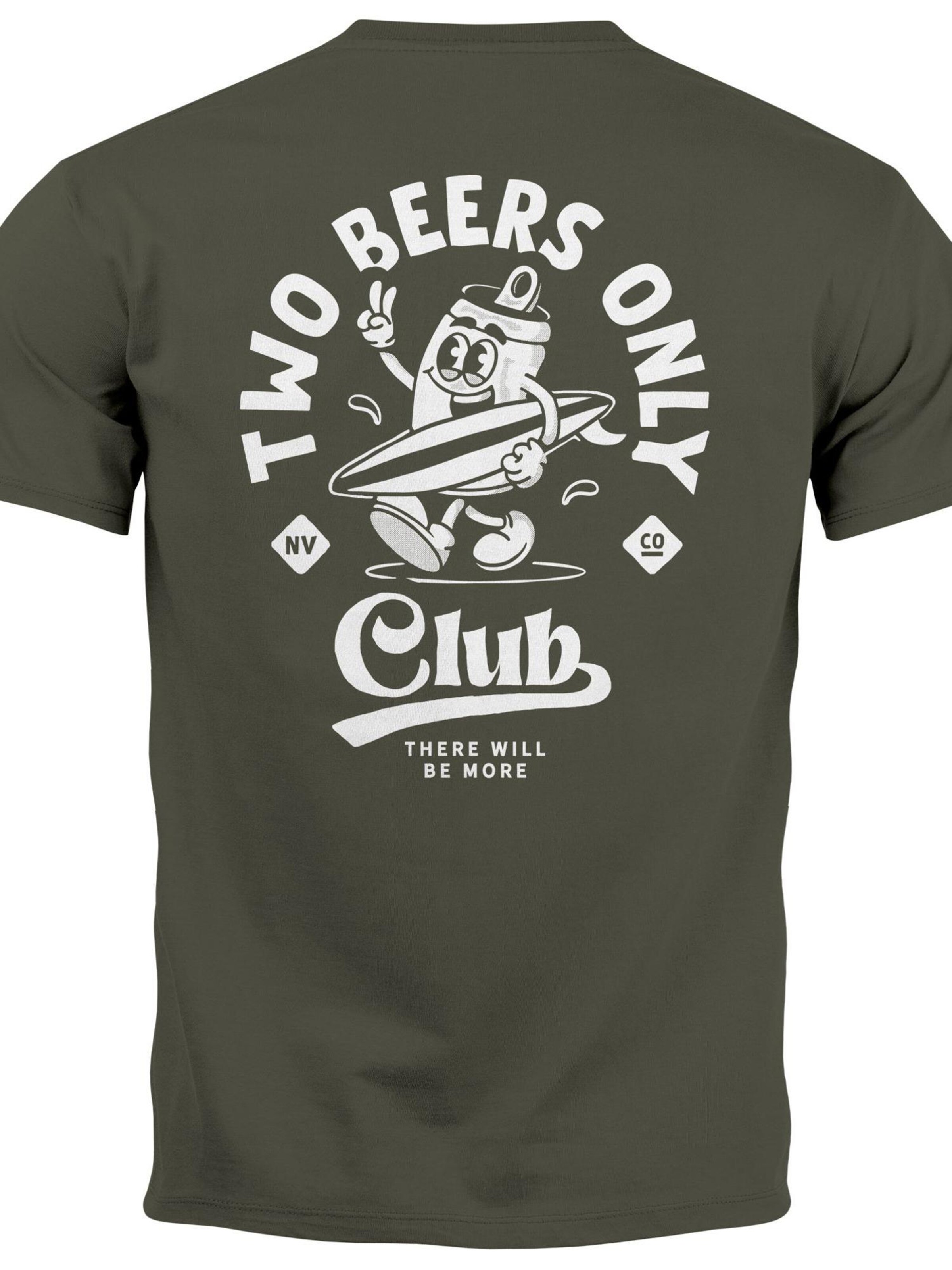 Neverless Shirt 'Two Beers only' in Green