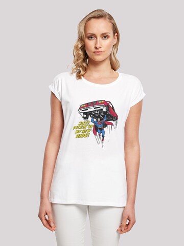 F4NT4STIC T-Shirt 'DC Comics Superman New Ride Superheld' in Weiß: predná strana