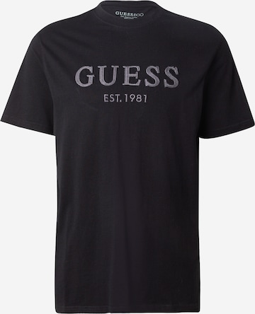 T-Shirt GUESS en noir : devant