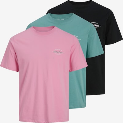 JACK & JONES Majica 'JJBRANDON' veličine XS u mornarsko plava / crno plava / roza, Pregled proizvoda