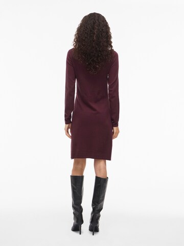 VILA Knit dress 'VIHELLIE' in Red