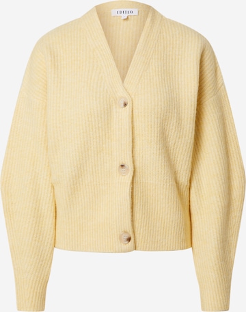 EDITED Knit cardigan 'Susan' in Yellow: front