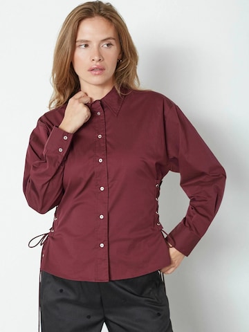 co'couture Blouse 'PoppyCC ' in Rood: voorkant