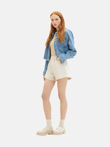 TOM TAILOR DENIM Regular Shorts in Beige