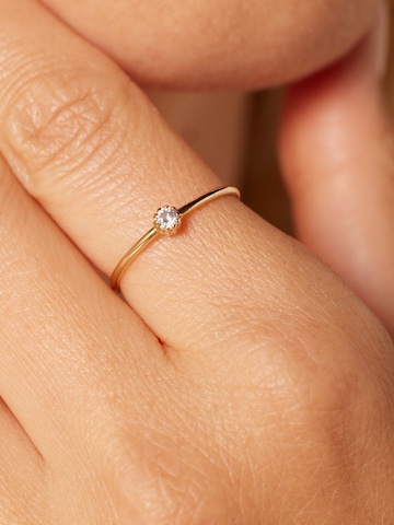 Lucardi Ring in Gold: front