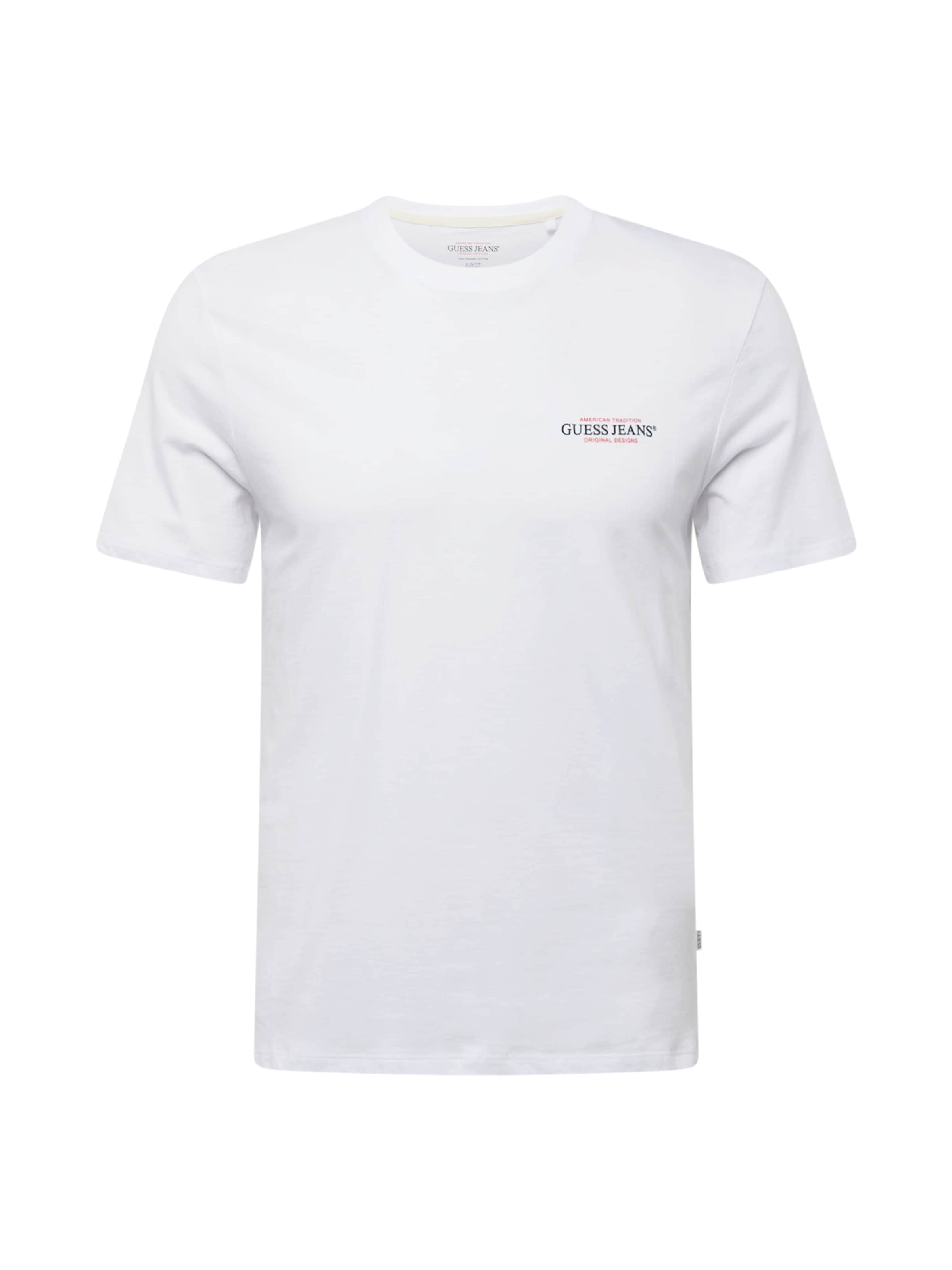GUESS JEANS T-Shirt 'American Tradition' in Weiß: Vorderseite