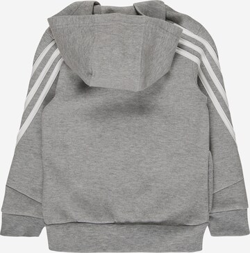 ADIDAS PERFORMANCE Athletic Zip-Up Hoodie in Grey