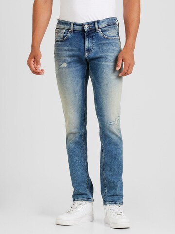 Tommy Jeans - Slimfit Calças de ganga 'SCANTON' em azul: frente