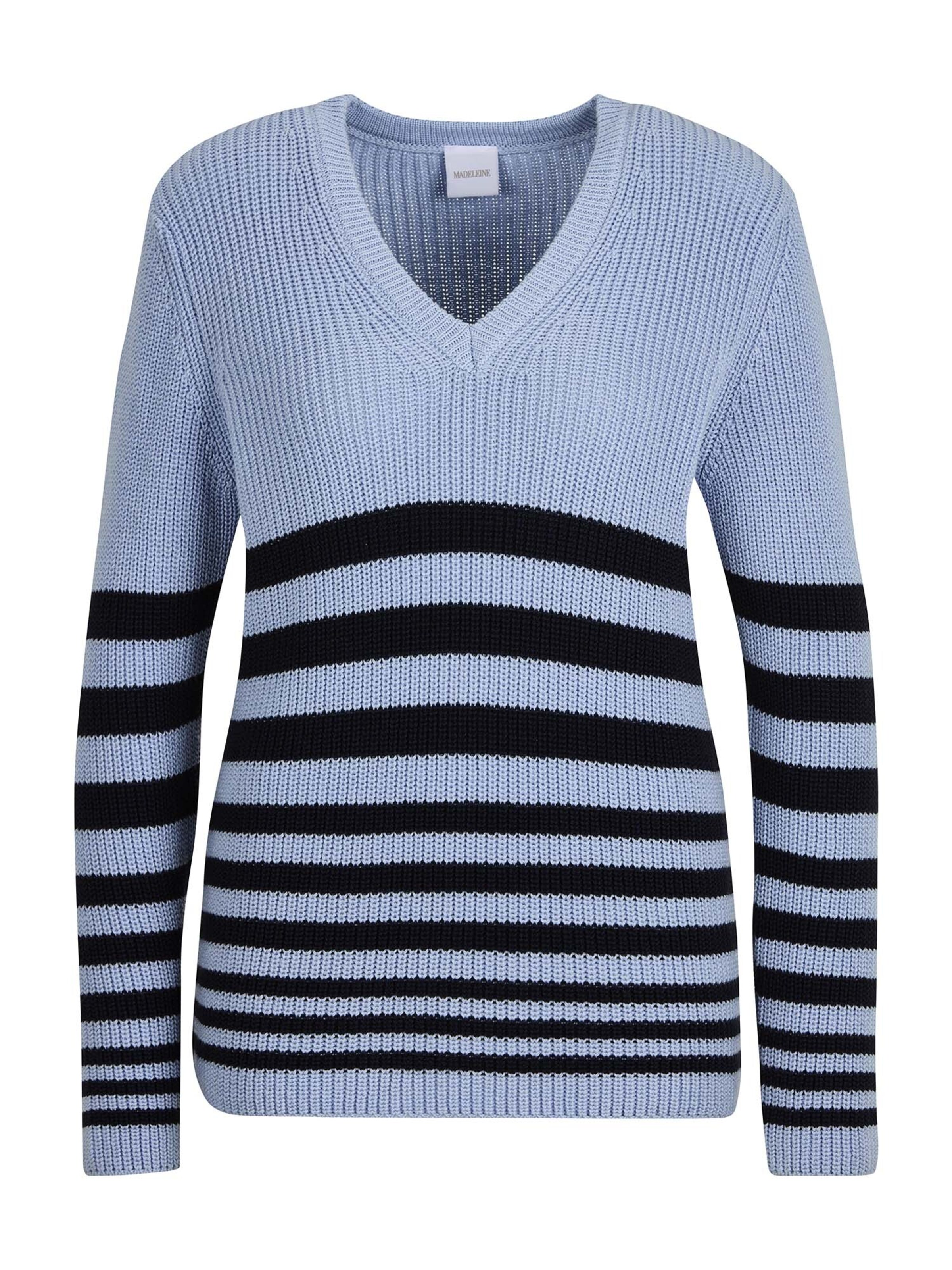 MADELEINE Pullover in marine / schwarz, Produktansicht