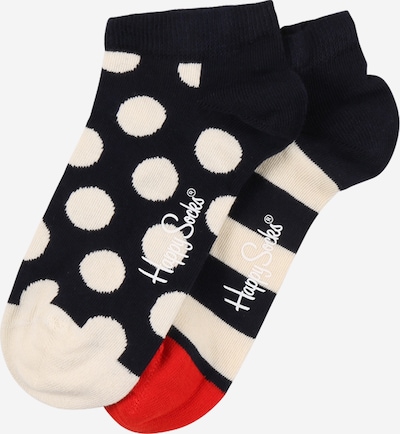 Calzino invisibile Happy Socks di colore beige / navy / rosso / bianco, Visualizzazione prodotti