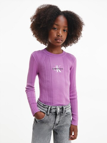 Calvin Klein Jeans Sweater in Purple: front