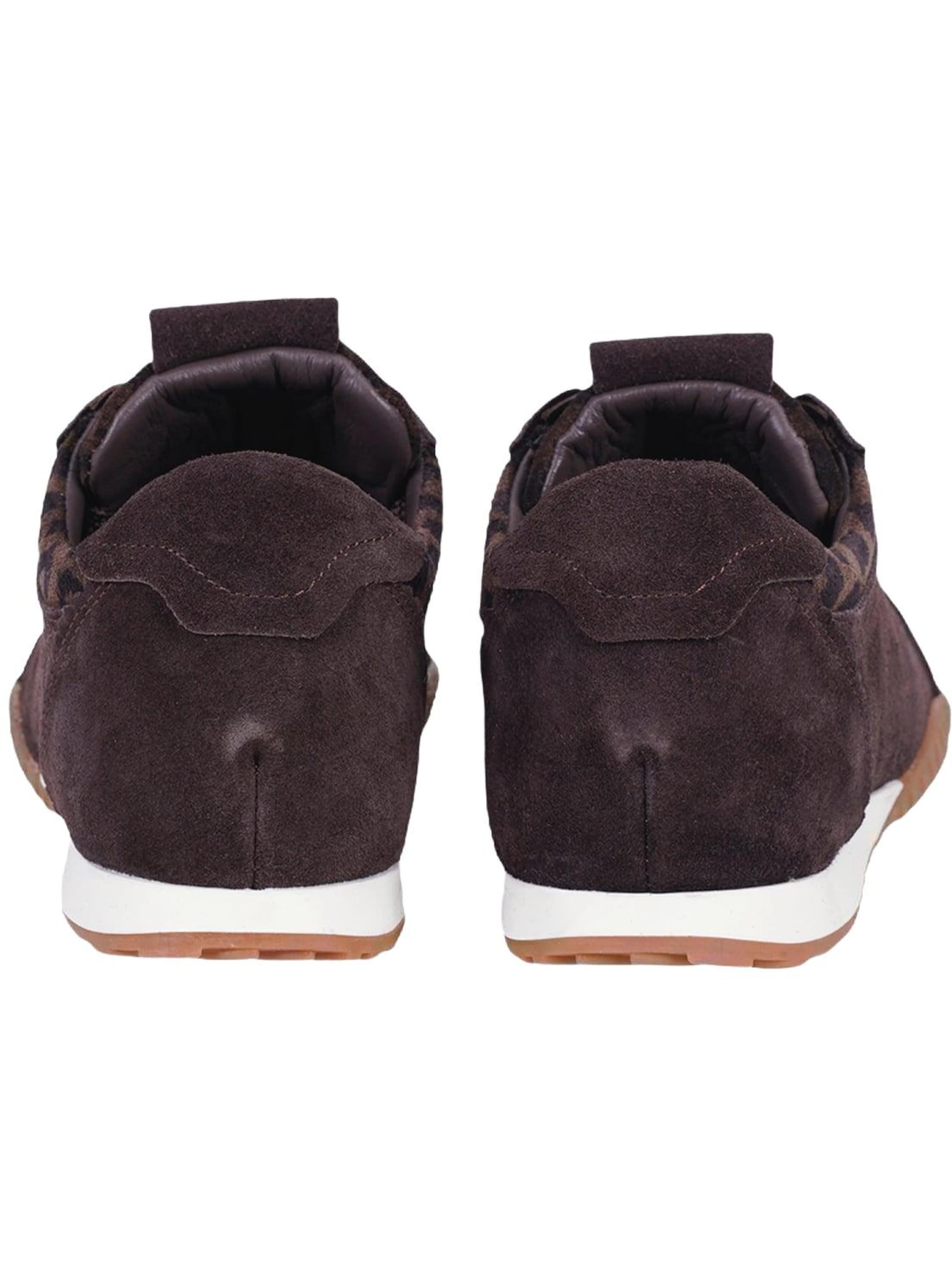 Desa - Zapatillas deportivas bajas 'DESA Damen-Sneaker aus Wildleder mit Leopardenmuster' en marrón