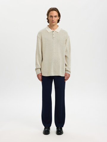 Sweat-shirt 'SLHGABRIEL' SELECTED en beige