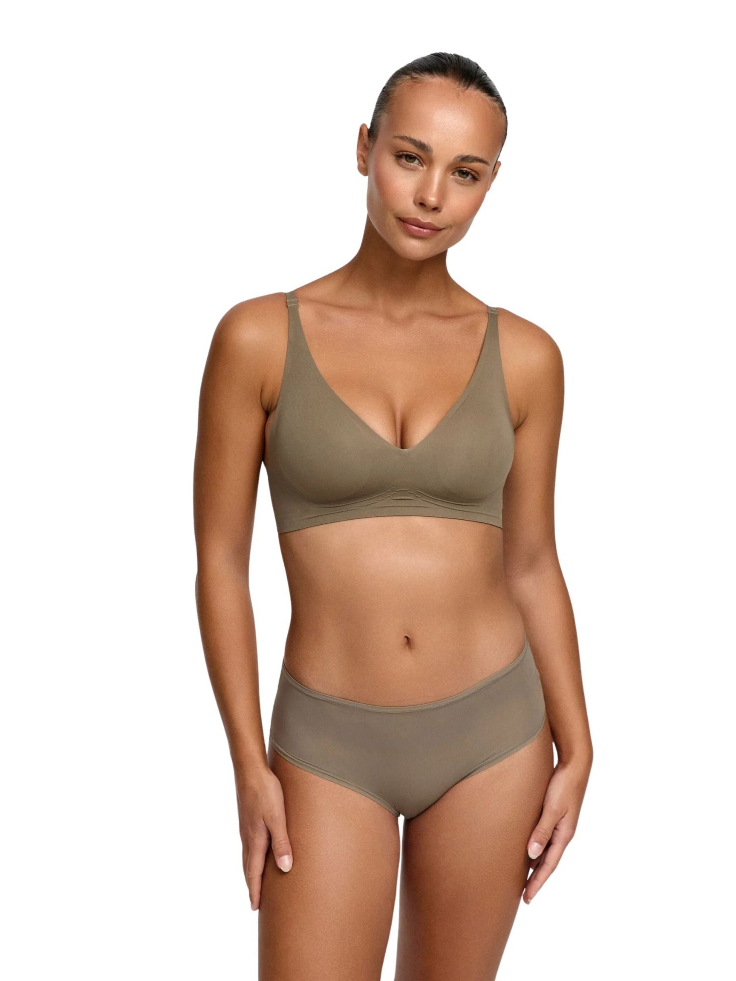 cfab (formerly creamy fabrics) Panty 'Seamless Slip' in Grey: front
