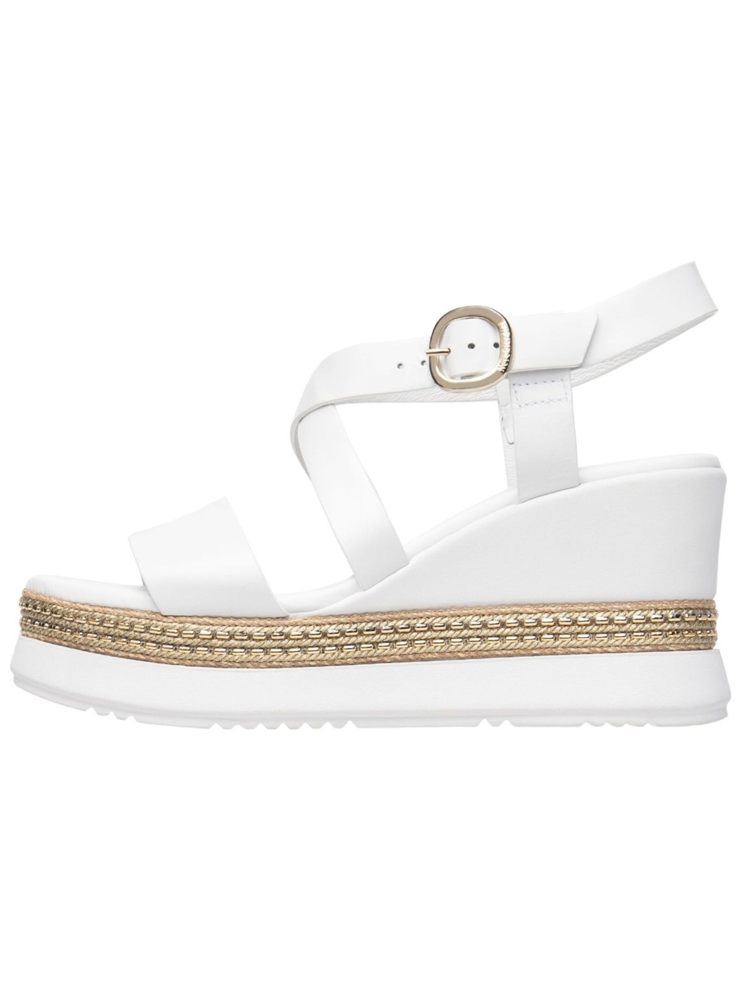 Sandalo con cinturino di Nero Giardini in bianco: frontale