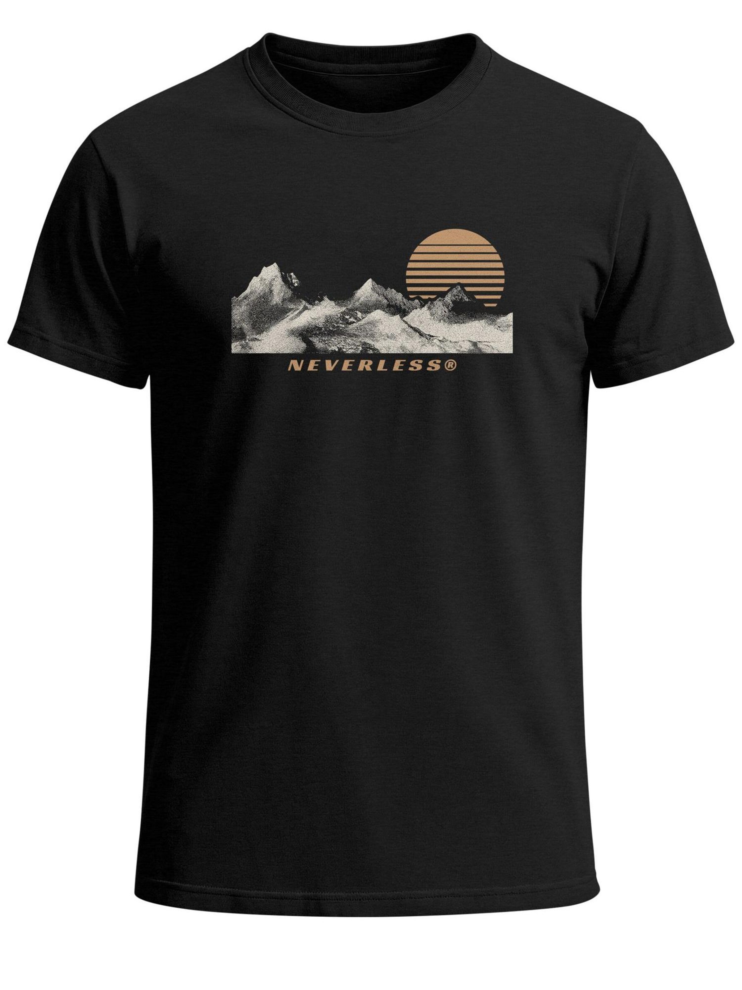 Neverless Shirt 'Mountain' in Black: front
