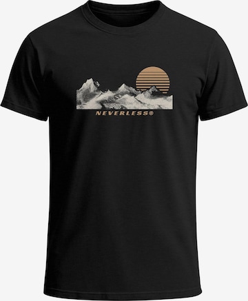 Neverless Shirt 'Mountain' in Black: front