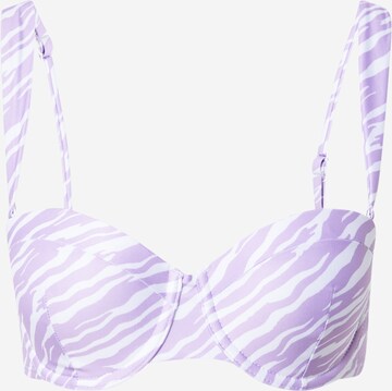 Hunkemöller Balconette Bikini top 'Zebra' in Purple: front