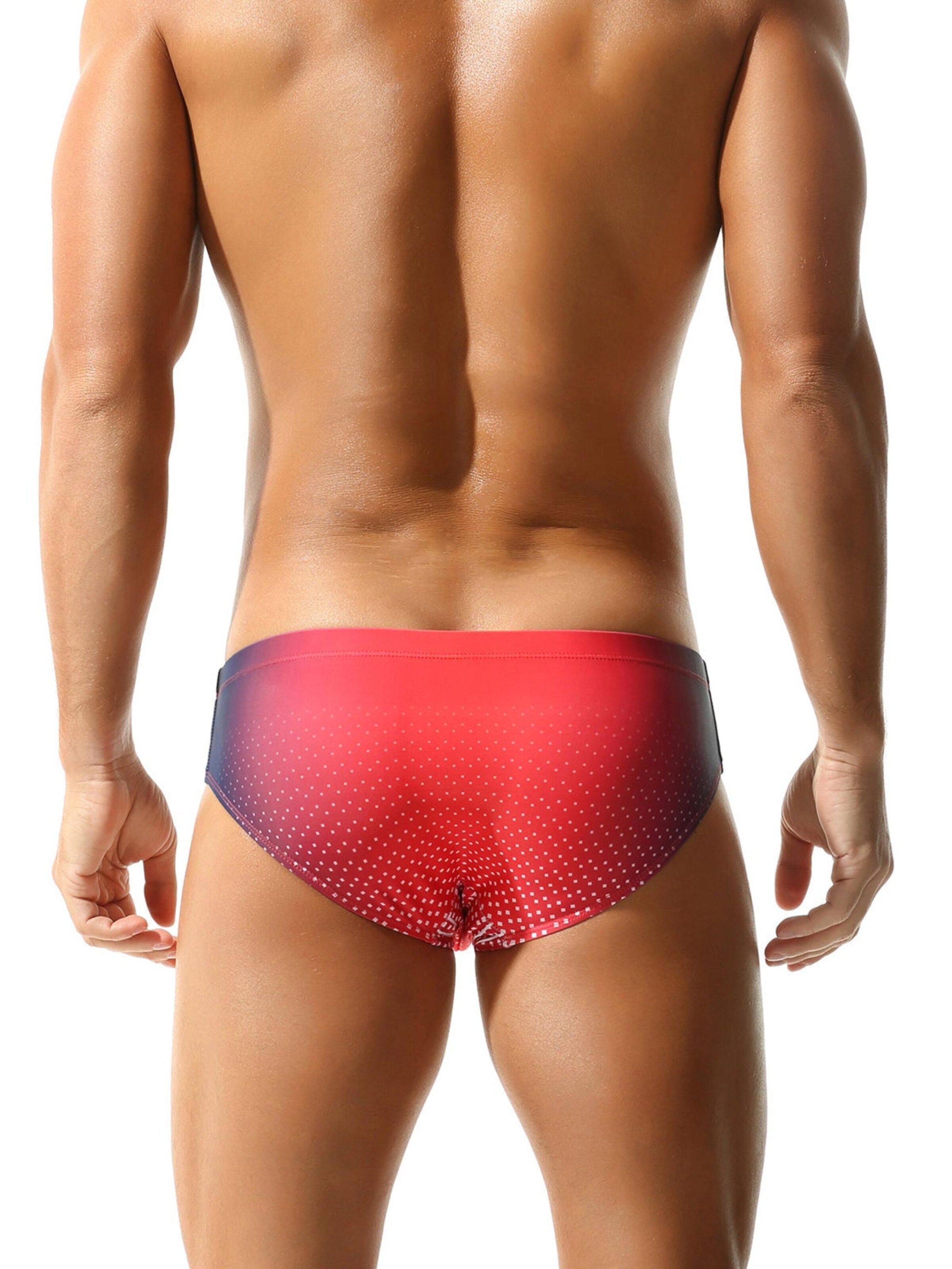 SEOBEAN Swim Trunks in Red