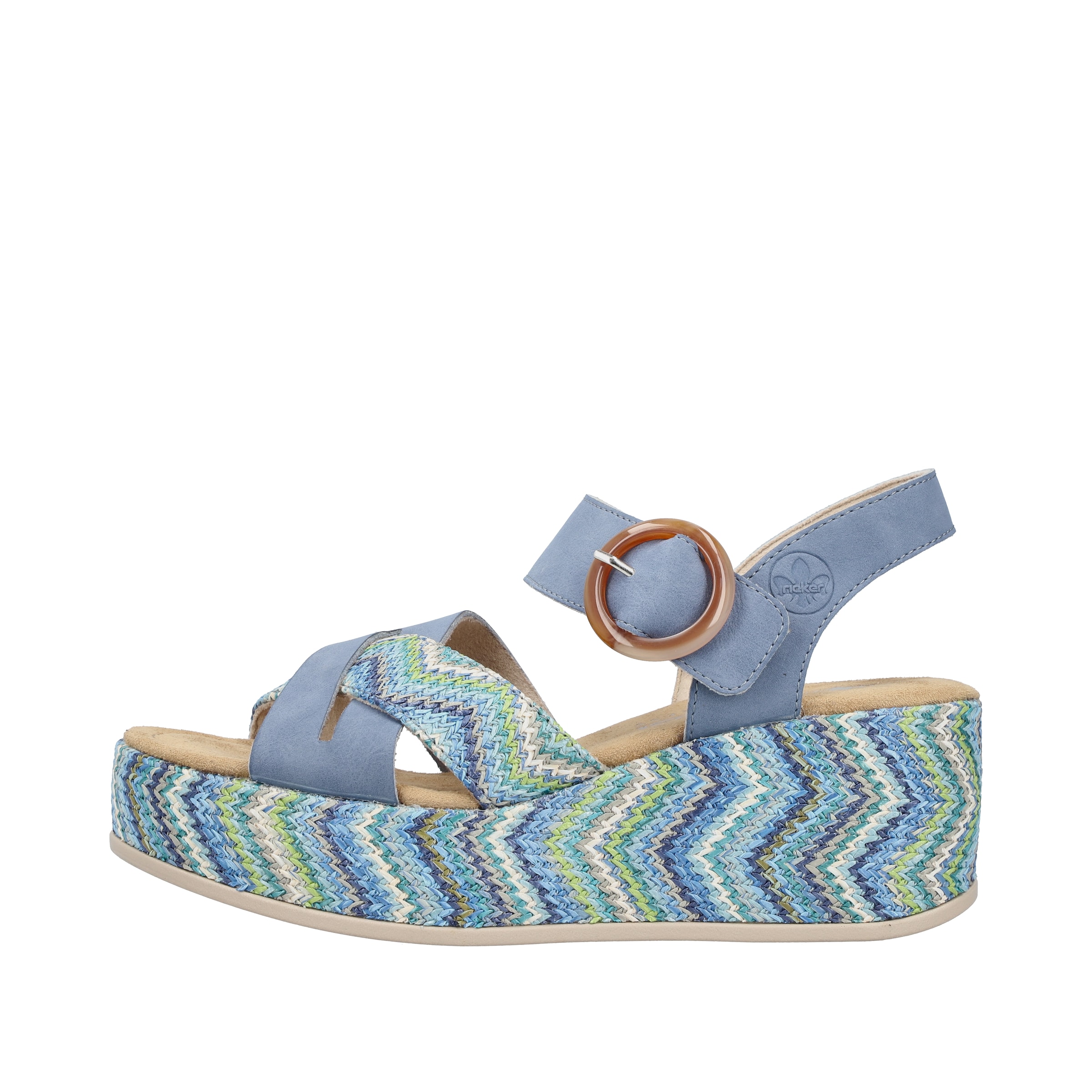 Rieker Sandals in Blue: front