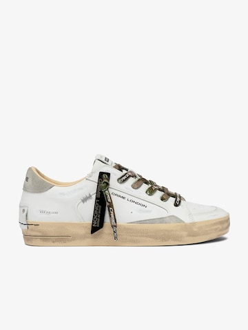 Sneaker bassa di Crime London in bianco: frontale