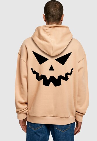 Merchcode Sweatshirt 'Halloween - Are You Scared' in Beige