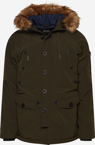 Parka invernale di INDICODE JEANS in verde: frontale