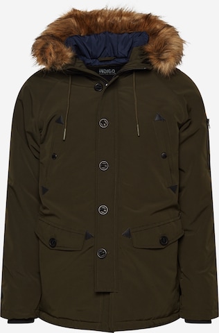 INDICODE JEANS Winter Parka in Green: front
