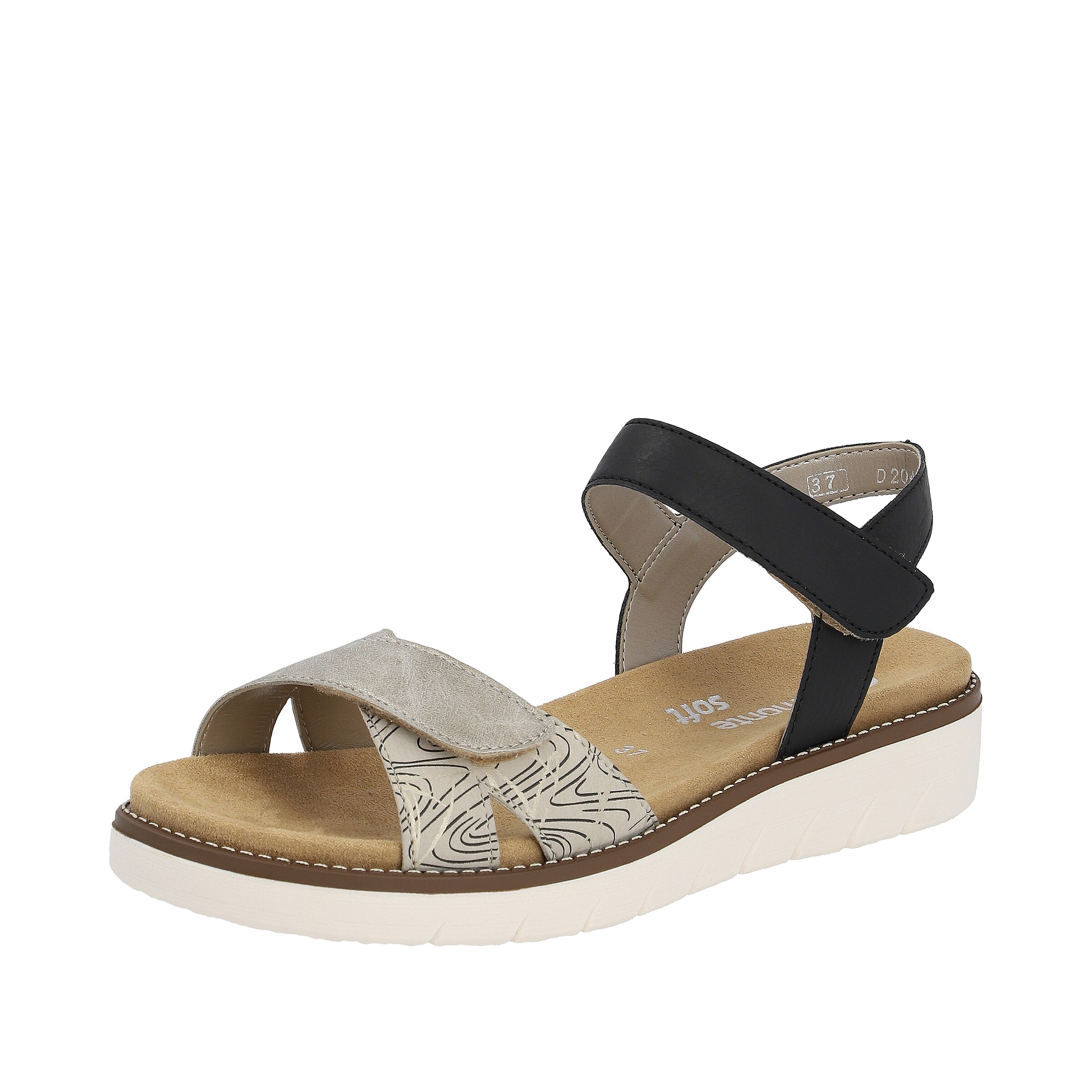 REMONTE Strap Sandals ' D2049 ' in Beige: front