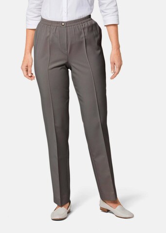 Goldner Regular Pleated Pants in Grey: front