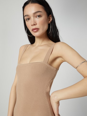 ABOUT YOU x Chiara Biasi Knitted dress 'Rea' in Beige